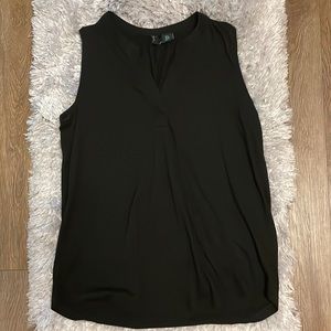Cynthia Rowley Black Vneck Tank Top Small